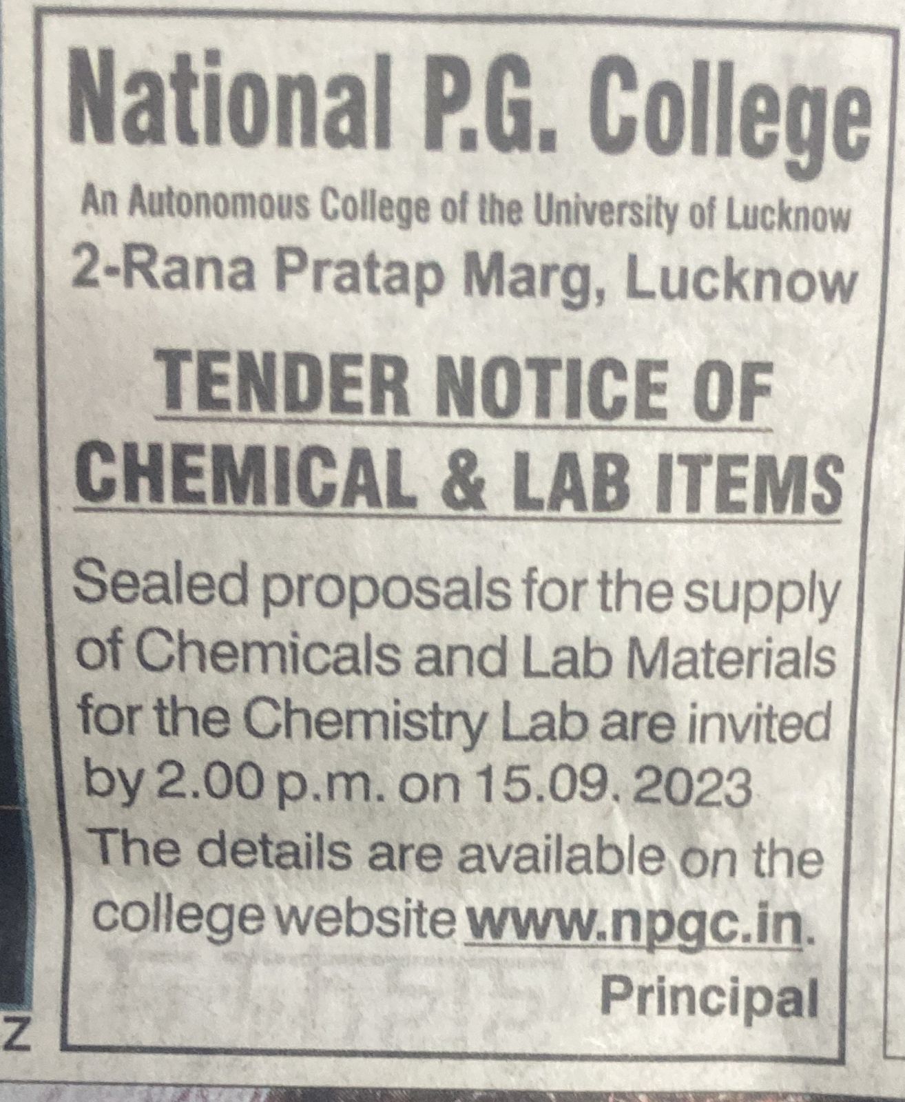 Chemical and lab items