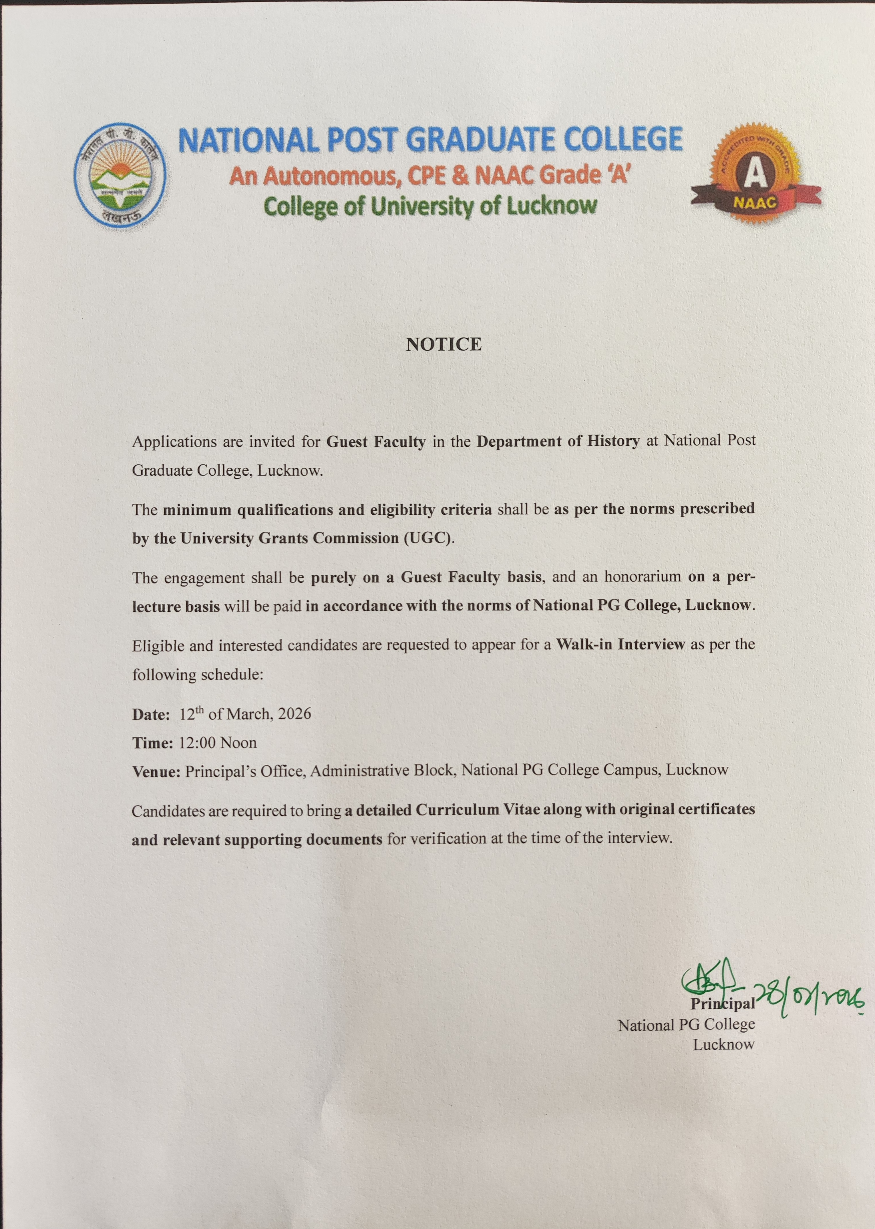 Guest Lecturer Notice